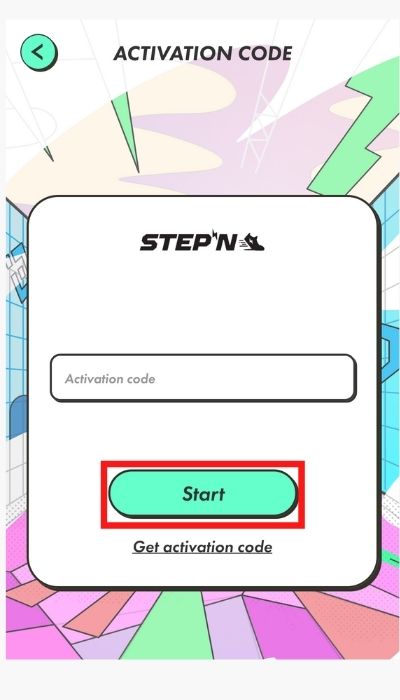 STEPN アクティベーションコード入力